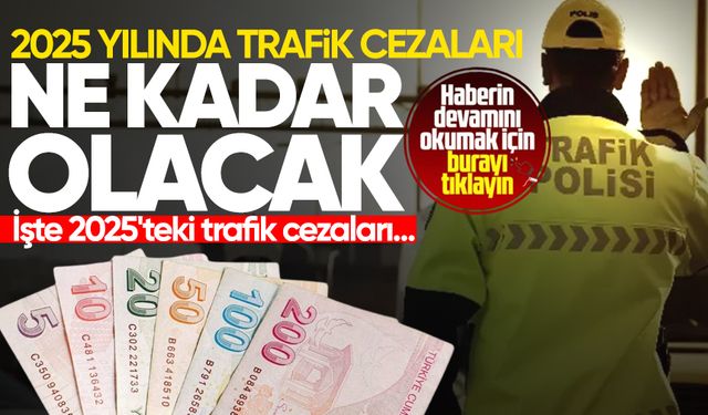 2025 yılında trafik cezaları ne kadar olacak! İşte 2025'teki trafik cezaları...