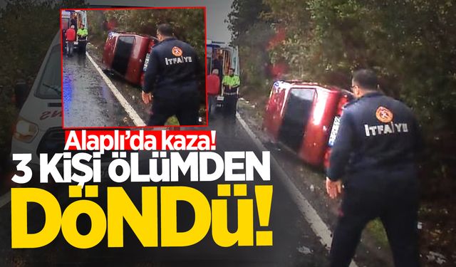 Alaplı'da trafik kazası: 3 kişi ölümden döndü!