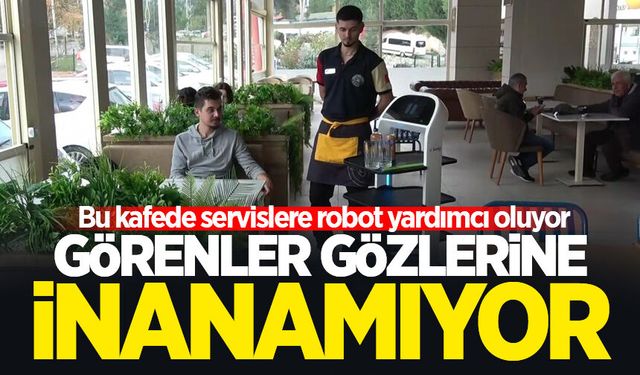 Bu kafede servislere robot yardımcı oluyor