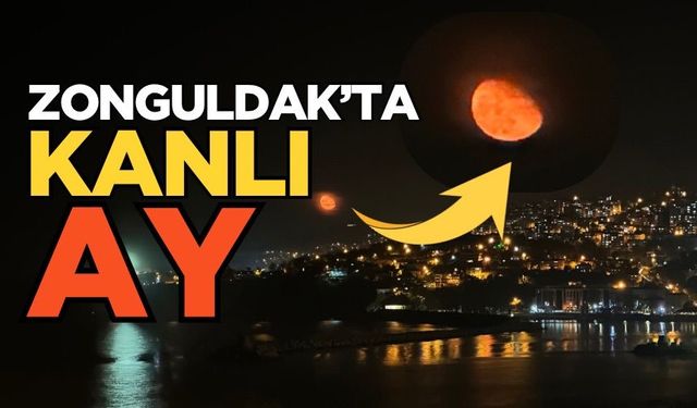 Zonguldak’ta Kanlı Ay Büyüledi