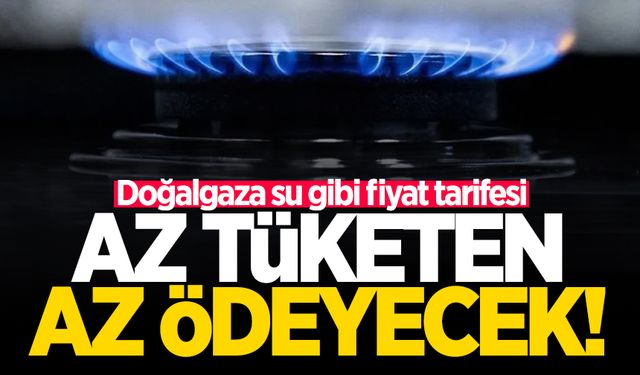 Doğalgaza su gibi fiyat tarifesi: Az tüketen az ödeyecek!