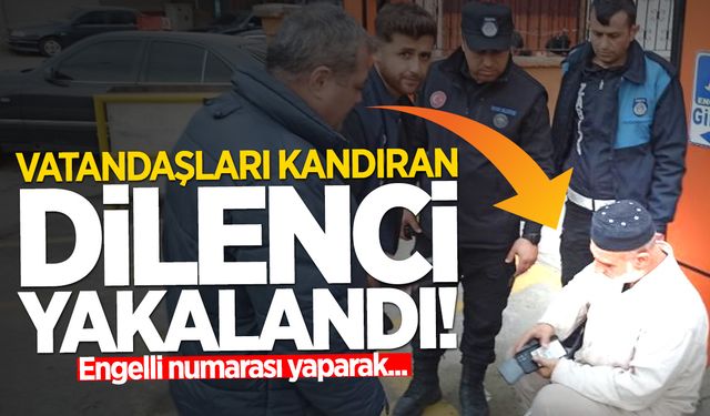 Engelli numarası yapan dilenci polisten kaçamadı