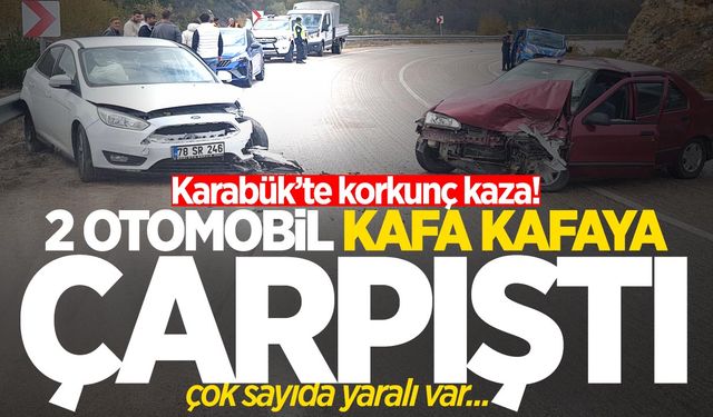 İki otomobilin çarpıştığı kazada 8 kişi yaralandı