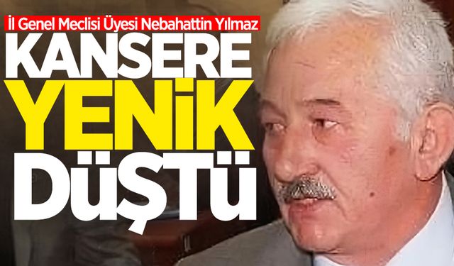 İl Genel Meclisi Üyesi Nebahattin Yılmaz hayatını kaybetti