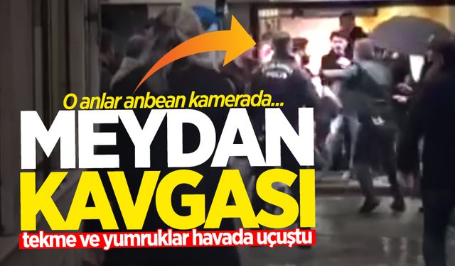 Meydan kavgasında tekme ve yumruklar havada uçuştu: 6 kişi gözaltında!