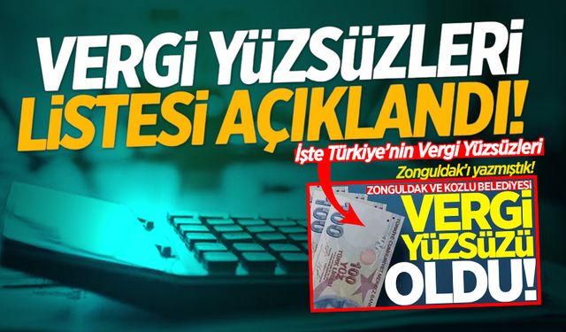 Türkiye’nin vergi yüzsüzleri açıklandı! Listede kimler var kimler…