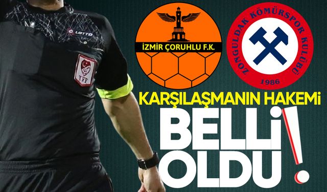 Zonguldakspor maçının hakemi belli oldu