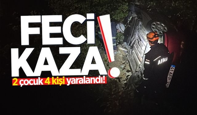 Zonguldak'ta feci kaza: 2 çocuk 4 kişi yaralandı!