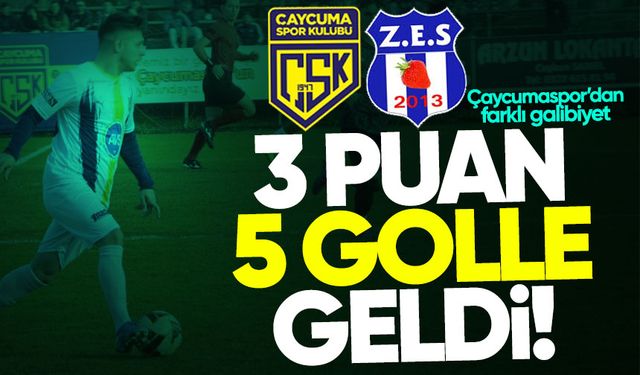 Çaycumaspor kendi evinde Zonguldak Ereğlispor’u yendi