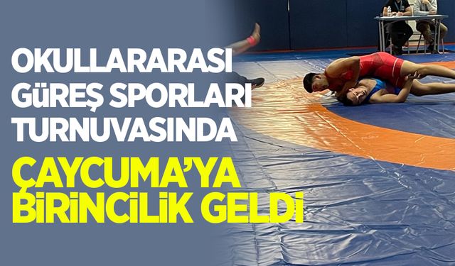 Okullararası güreş müsabakasından Çaycuma'ya başarı geldi