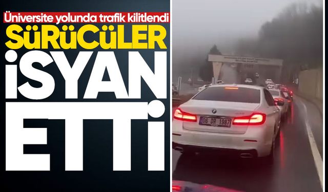 Hastane yolunda trafik kilitlendi: Sürücüler isyan etti!