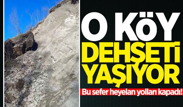 O köy dehşeti yaşıyor: Bu sefer heyelan yolları kapadı!