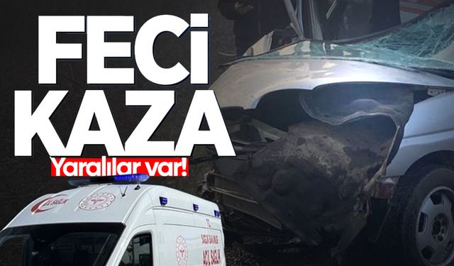 2 araç kafa kafaya çarpıştı: Yaralılar var