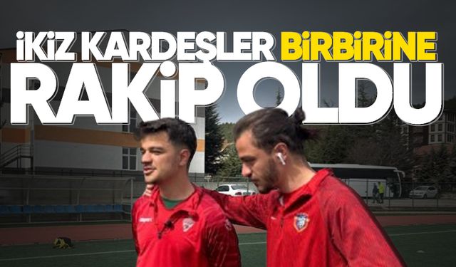 İkiz kardeşler yeşil sahada birbirine rakip oldu