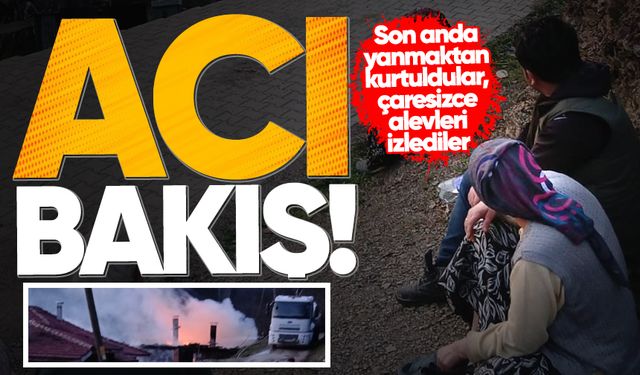 Son anda yanmaktan kurtuldular, çaresizce alevleri izlediler