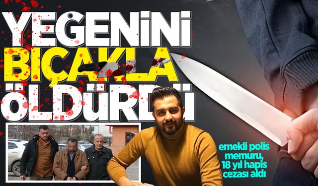 Yeğenini bıçakla öldüren emekli polis memuru, 18 yıl hapis cezası aldı