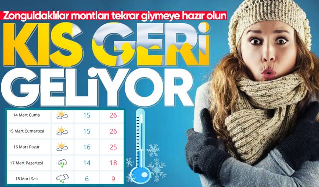 Zonguldaklılar montları tekrar giymeye hazır olun: Kış yeniden geliyor!
