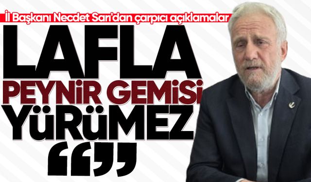 İl Başkanı Necdet Sarı'dan çarpıcı açıklamalar: "Lafla peynir gemisi yürümez"