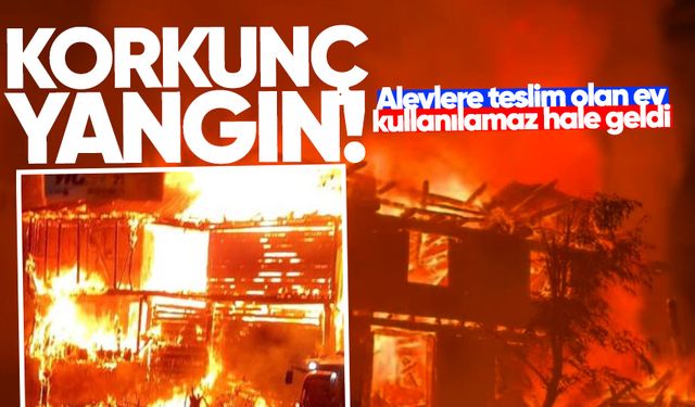 Alevlere teslim olan ev kullanılamaz hale geldi