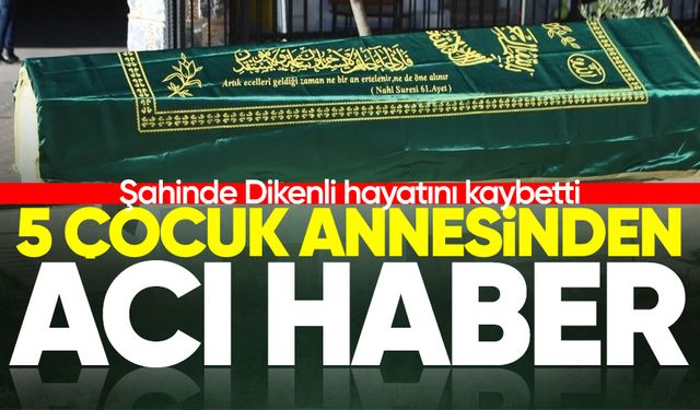 5 çocuk annesi Şahinde Dikenli hayatını kaybetti!