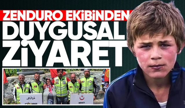 Zenduro ekibinden duygusal ziyaret: Şehit Eren Bülbül’e Zonguldak’tan selam götürdüler!