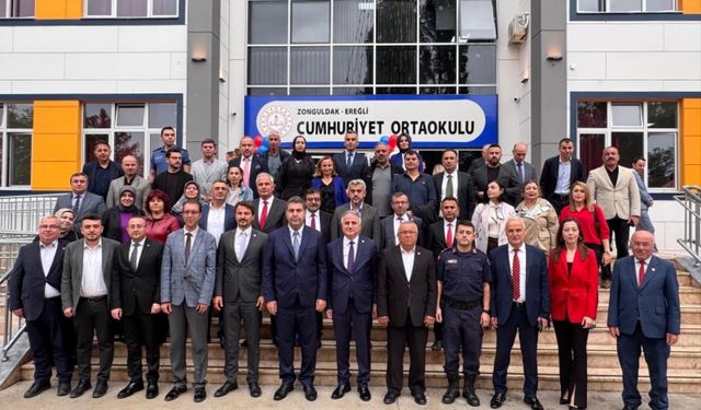 KDZ. Ereğli Cumhuriyet Ortaokulu yeni binasıyla görkemli bir törenle açıldı