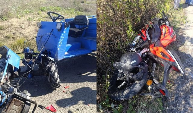 Motosiklet ile pat pat çarpıştı: 2 yaralı