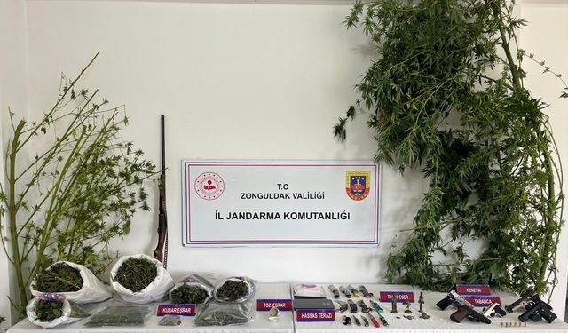 Zonguldak Ereğli’de Narkotik Operasyonu: Çok Sayıda madde ve Silah Ele Geçirildi