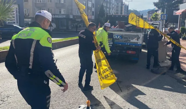 Kaldırımlar işgallerden temizlendi