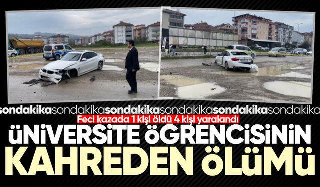 Üniversite öğrencisine otomobil çarptı: 1 kişi öldü 4 kişi yaralandı