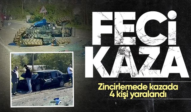 Zincirlemede kazada 4 kişi yaralandı