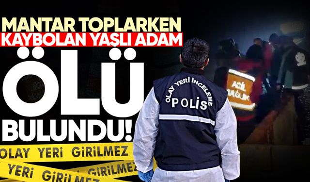 Mantar toplarken kaybolan yaşlı adam ölü bulundu