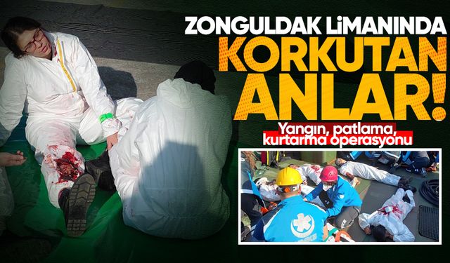 Zonguldak Limanında korkutan anlar: Yangın, patlama, kurtarma operasyonu