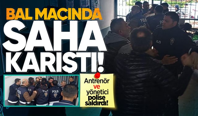 BAL maçında kırmızı kart sonrası saha karıştı: Antrenör ve yönetici polise saldırdı!