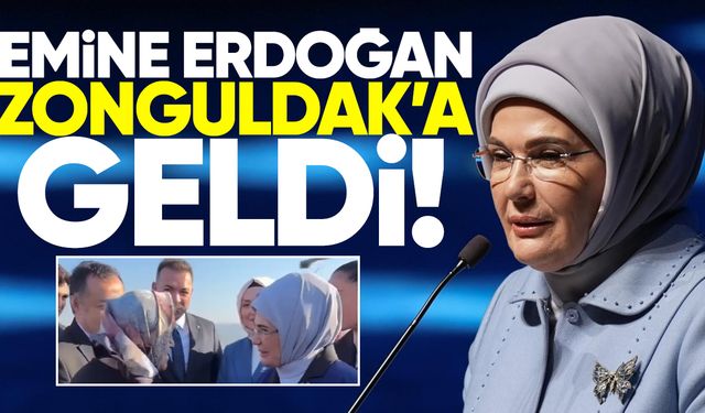 Emine Erdoğan Zonguldak Havalimanı'nda böyle karşılandı