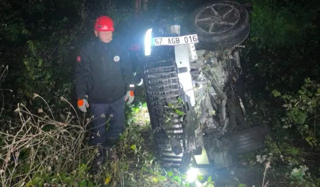 Ereğli’de otomobil şarampole uçtu: Sürücüde 191 promil alkol çıktı