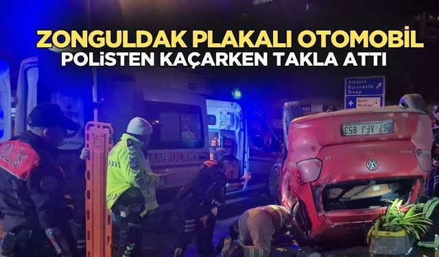 Zonguldak plakalı otomobil ortalığı karıştırdı: 3 Yaralı!