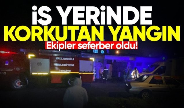 İş yerinde korkutan yangın: Ekipler seferber oldu!