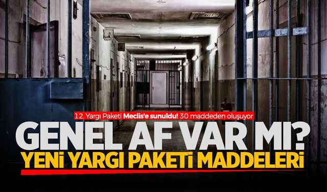 12. Yargı Paketi TBMM'de! İnfaz düzenlemesi var mı?