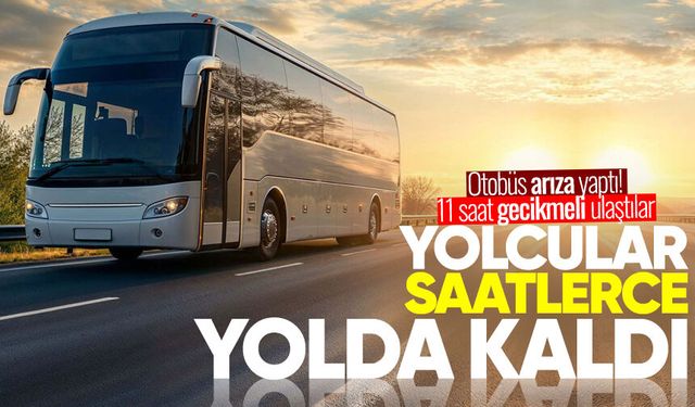 Otobüs arıza yaptı! Yolcular saatlerce yolda kaldı, İstanbul'a 11 saat gecikmeli ulaştılar