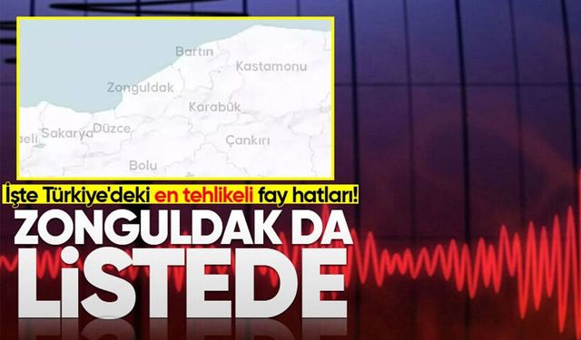 Türkiye'nin diri fay haritası güncellendi! İşte Zonguldak'ın risk derecesi...