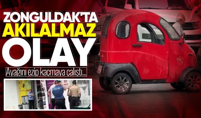 Zonguldak'ta akılalmaz olay! Ayağını ezip kaçmaya çalıştı...