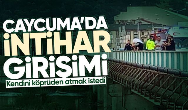 Çaycuma'da intih*r girişimi: Kendini köprüden atmak istedi