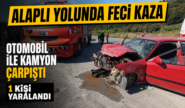 Alaplı yolunda feci kaza: 1 kişi yaralandı