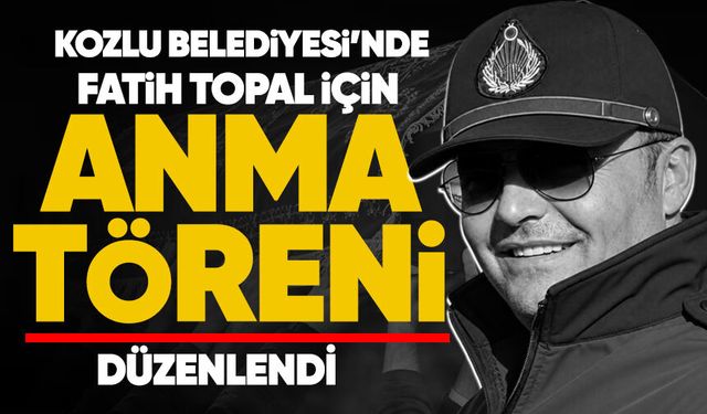 Fatih Topal için Kozlu Belediyesi önünde anma töreni düzenlendi