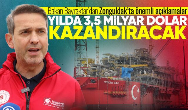 Bakan Bayraktar Zonguldak'ta açıkladı: Osman Gazi Platformu ekonomiye yılda 3,5 milyar dolar kazandıracak