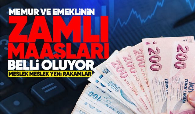 Memur ve emeklinin zamlı maaşları belli oluyor: Meslek meslek yeni rakamlar