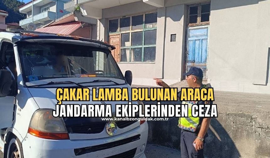 Jandarma ekiplerinin denetiminde sürücüye 6.439 TL ceza yazıldı