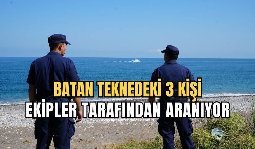 Karadeniz'de batan teknedeki 3 kişiyi arama çalışmaları sürüyor