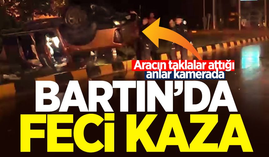 Yağmur kazaları da beraberinde getirdi: Aracın taklalar attığı anlar kamerada